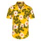 thumbnail image 5 of CAMISAS DE HOMBRE CORTAS DE INSPIRACIÓN CHIC, CON ESTAMPADO FLORAL, BOTONES EN LA PARTE FRONTAL, CAMISA DE PLAYA HAWAIANA 34, FLORAL AMARILLO, 5 of 6