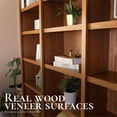 thumbnail image 2 of Pemberly Row 18 Shelf Triple Wide Wood Bookcase 72"Wx84"H in Oak, 2 of 5