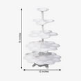thumbnail image 2 of Balsa Circle 18" White 5 Tier Plastic Scallop Design Cupcake Holder Dessert Stand Wedding Party Decorations, 2 of 8