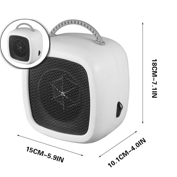 VQPeo Portable Space Heater, Low Noise Electric Heater, Compact Small Warmer, Safe and Quiet for Office Room Desk Indoor Use