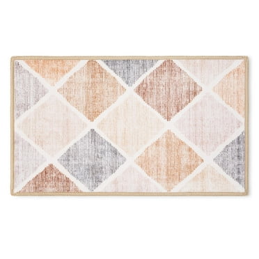 Mainstays Diamond Geo Kitchen Mat, Multicolored, 18"x30"