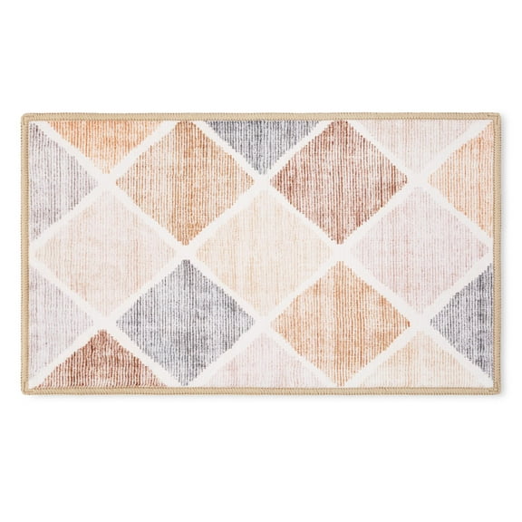 Mainstays Diamond Geo Multicolor Kitchen Mat, 18" x 30"