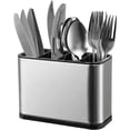 thumbnail image 1 of Organizador de Cubiertos, Estante para Cubiertos de Acero Inoxidable, Caja de Almacenamiento de Cubiertos, Escurridor de Cubiertos, 4 Compartimentos, 1 of 4