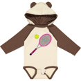 thumbnail image 3 of Inktastic Pink Tennis Racket and Ball Boys or Girls Long Sleeve Baby Bodysuit, 3 of 5