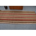 thumbnail image 3 of Area Kilim, Vintage Kilim, Turkish Kilim, Oushak Kilim, 41x100 inches Brown Kilim, Outdoor Kilim, Bedroom Kilim, 11618, 3 of 10