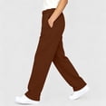 thumbnail image 6 of Tdoqot Girls Fleece Sweatpants with Pockets- Baggy Elastic Waist High Rise Casual Wide Leg Joggers Brown Size 6, 6 of 8