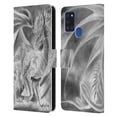 thumbnail image 1 of Head Case Designs Officially Licensed Ruth Thompson Dragons Silver Ice Leather Book Wallet Case Cover Compatible with Samsung Galaxy A21s (2020), 1 of 6