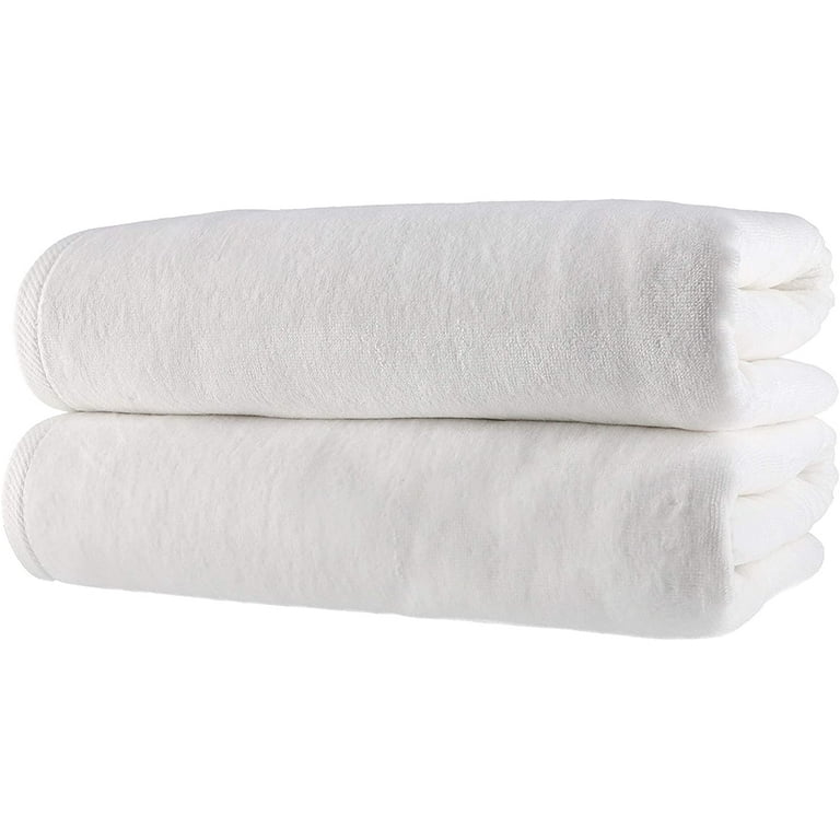 Wholesale Towels > 30x60 - White Beach Towel Terry Velour