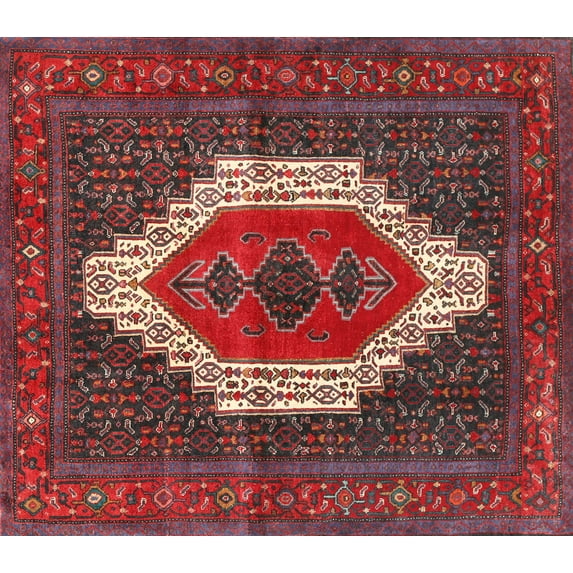 Ahgly Company Indoor Rectangle Traditional Red Persian Area Rugs, 4' x 6'