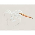 thumbnail image 2 of Caroline, Emma 18x15 White Modern Wood Framed Museum Art Print Titled - Bright Egret Sketch I, 2 of 4