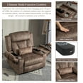 thumbnail image 3 of Extra Wide Power Lift Recliner for Elderly 28-Inch Wide Seat – Lay Flat Lift Chair with Heat Massage - Flip Arm Storage Cup Holders - USB Type C Charging – Big Tall 400 lbs, 3 of 10