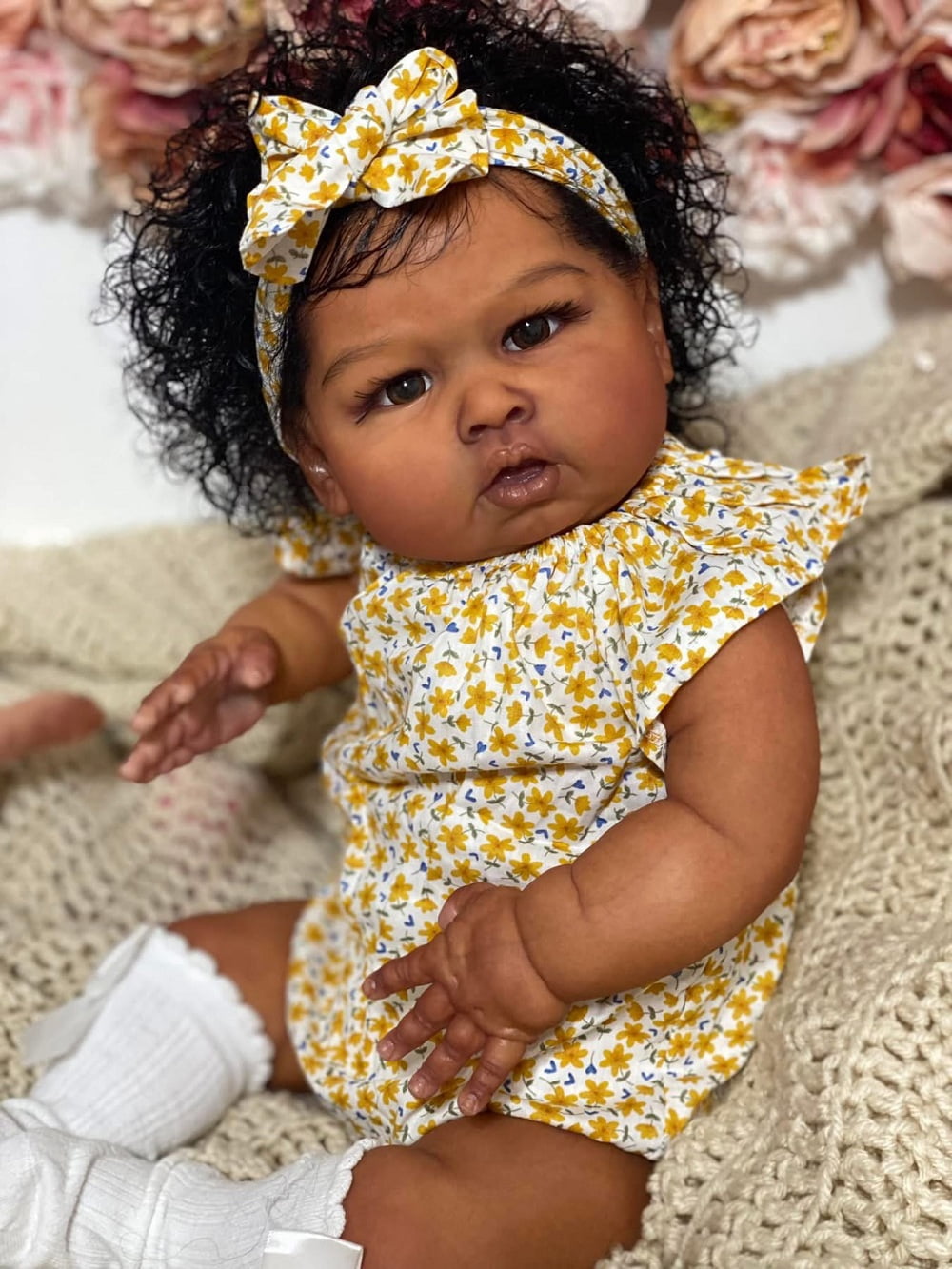 22inch Reborn Baby Dolls Black Girls Realistic Silicone Toddler Lifelike Babies That Look Real boy Eyes Open