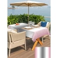 thumbnail image 6 of 60x84 Inch Outdoor Tablecloth with Umbrella Hole Zipper Rectangle Pink Grey Rectangular Tablecloths Outside Waterproof Gray Farmhouse Modern Rustic Patio Table Cloth Cover for Picnic Party, 6 of 8