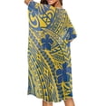thumbnail image 4 of HELLHERO High Quality Fabrics Long Kimono Swimsuit Cover Up for Summer Casual Loose Cardigan Free Size Bathing Suit Cover Up Floral Geometric, 4 of 6