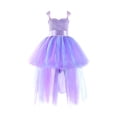 thumbnail image 4 of Gubotare Girls Dresses Fancy Girls Dresses Summer Ruffle Sleeve Round Neck Twirl Birthday Party Dress with Pockets 4T 6T (Purple,4-6 Years), 4 of 6