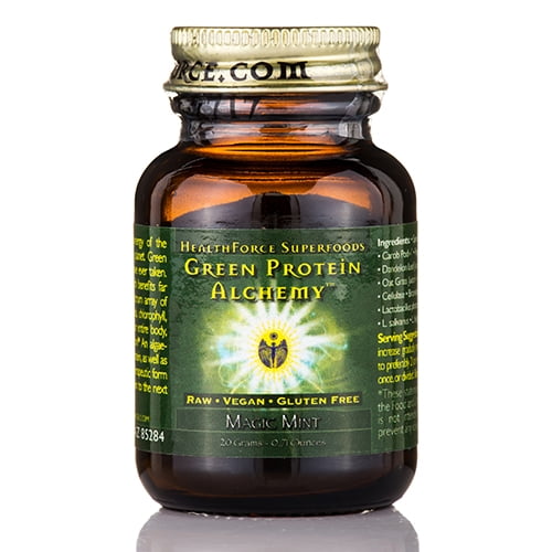 Green Protein Alchemy Magic Mint Powder - 0.71 oz (20 Grams) by HealthForce Nut