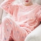 thumbnail image 3 of Flannel Sleepwear Women Pajamas Set Winter Velvet Pyjama 2 Pieces Pjs Heart Warm Pijamas Mujer Female Loungewear Casual Homewear, 3 of 4