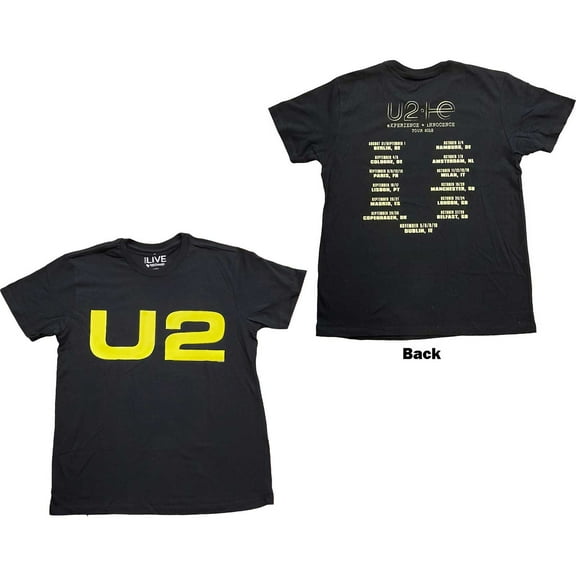 U2 Unisex T-Shirt: Logo 2018 (Back Print) (Ex-Tour) (Small)