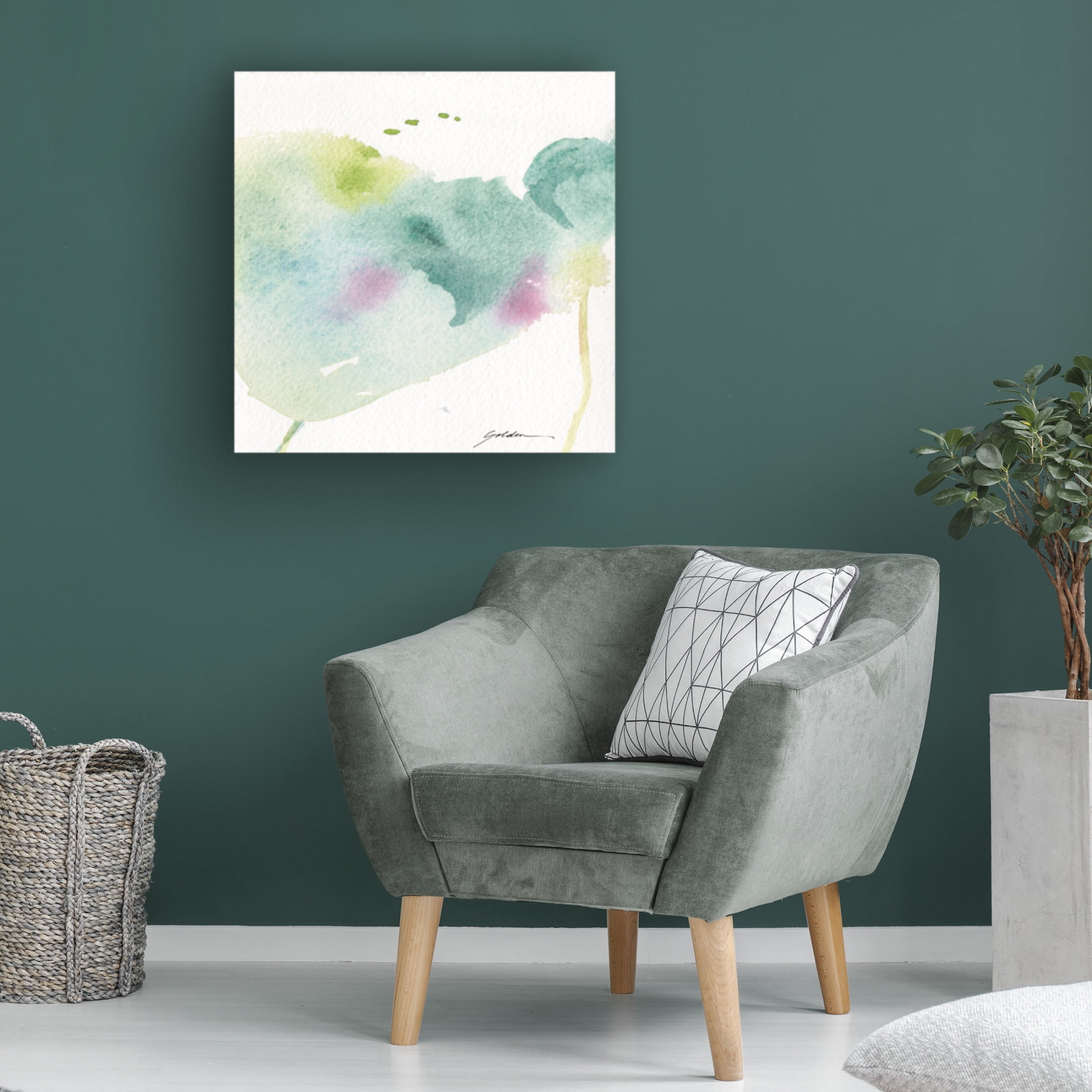 Canvas Wall Art - Sheila Golden 'Over the Rainbow 3' Wall Art for Living Room, Bedroom, or Office Décor by Trademark Fine Art - 24 x 24 Inches