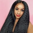 thumbnail image 6 of YSGFHGJW Wigs for Black Women,Women's Synthetic Natural Overstuffed Long Wig Various Colors Available Daily Wear Party And Cosplay Soft Wig,Black, 6 of 8
