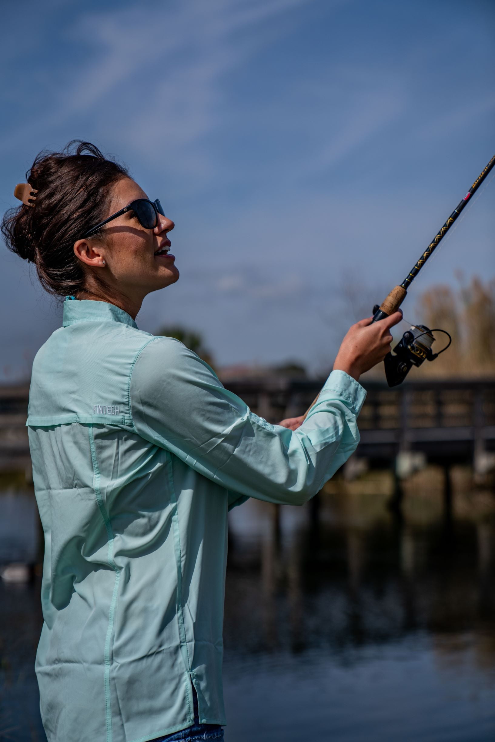 FinTech Women's Long Sleeve Fishing Shirt - Large