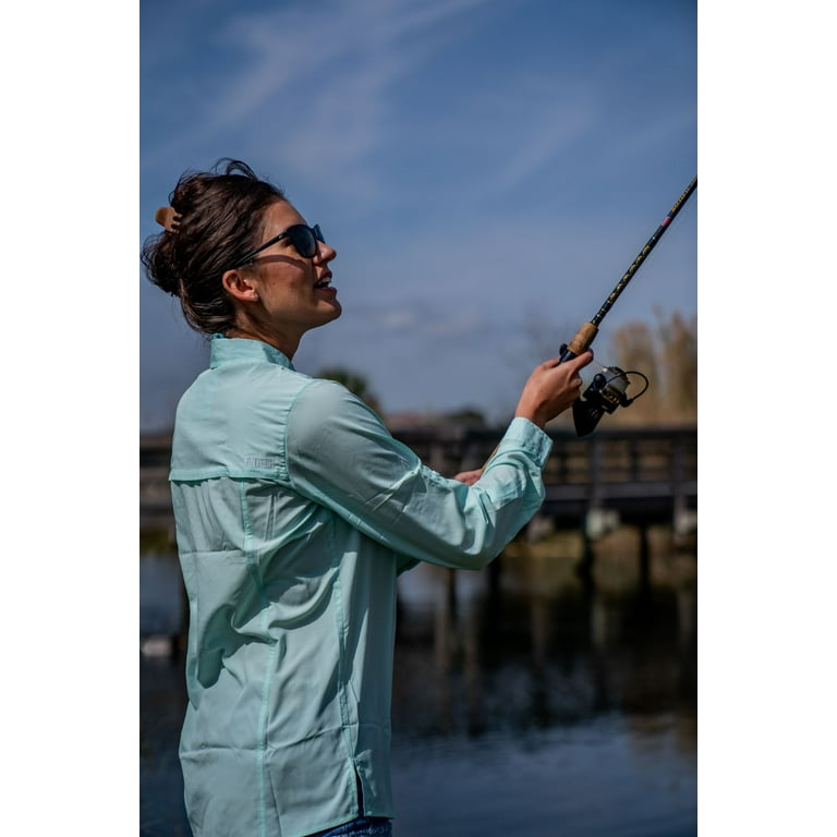 Fintech Women's Long Sleeve Fishing Shirt - Large, Green