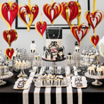 thumbnail image 4 of Billuyoard 4 piezas rojo amor corazón techo colgante remolino decoración forma de corazón colgante brillo cartón colgante San Valentín escaparate Kits de decoración para fiestas No.03 Billuyoard HA003485-03, 4 of 6