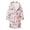 Children Loungewear - Z12Pink, variant on REDARER Unisex Plush Kids Bathrobe Lapel Hooded Long Sleeve Self Tie Waist Pockets Cartoon Cow Print Warm Absorbent Shower Night Home Loungewear Robe,5-6 Years