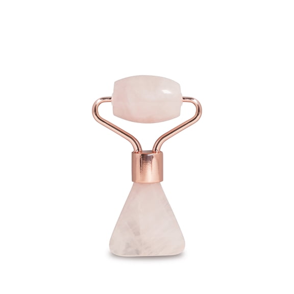 Plum Beauty 2-in-1 Rose Quartz Gua Sha and Eye Roller for Skincare