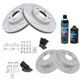 thumbnail image 2 of TRQ Performance Rotor & Ceramic Brake Pad Front & Rear Kit w/Chemicals BKA17708, 2 of 6