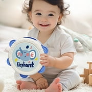 Wdhugt Blue Musical Tambourine Toy For Babies 5.5 Inches Long Plastic With Gentle Sounds For Sensory Play Blue