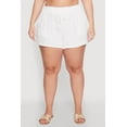 thumbnail image 3 of Womens Plus Size Airy Drawstring Detail Shorts, 3 of 4