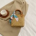 thumbnail image 3 of Bolsa Ribbon Women Bucket Bag Casual Summer Straw Tote Bags para Holiday Party (Khaki) Ehuebsd Para Estrenar, 3 of 9