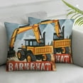thumbnail image 3 of Brother Of The Birthday Boy Construction Excavator Birthday Throw Pillow, 3 of 7