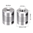 thumbnail image 2 of Uxcell Motor Shaft 6.35mm to 11mm Helical Beam Coupler Coupling 25mm Dia 30mm Length, 2 of 5
