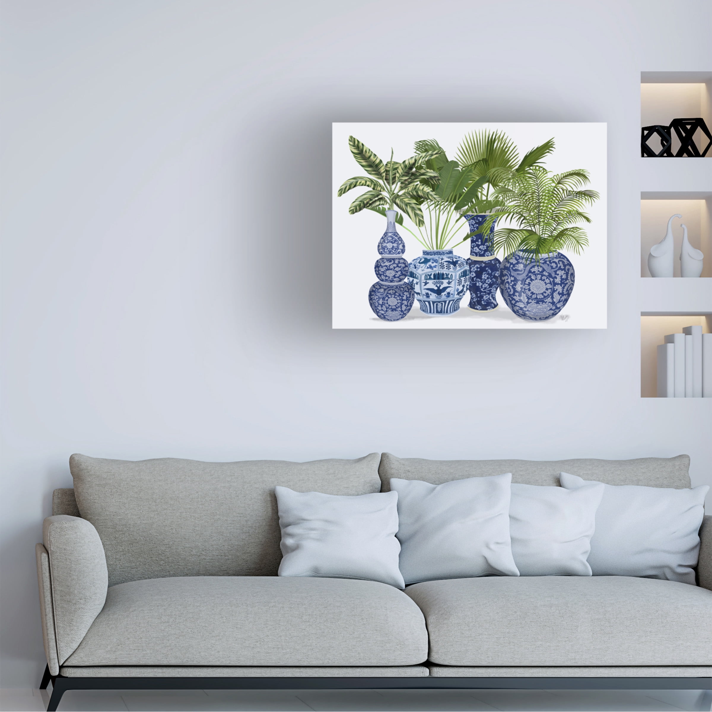 Fab Funky 'Chinoiserie Vase Group 1' Canvas Art