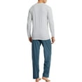 thumbnail image 2 of Men's Cotton Long Sleeve Sleep Top and Bottom Pajama Set, 2 of 5