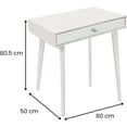 thumbnail image 2 of Mesa de Noche FRATELLO MUEBLES con Espejo 1 Cajon Espacioso Terciopelo Vidrio Patas antiderrapantes, 2 of 8