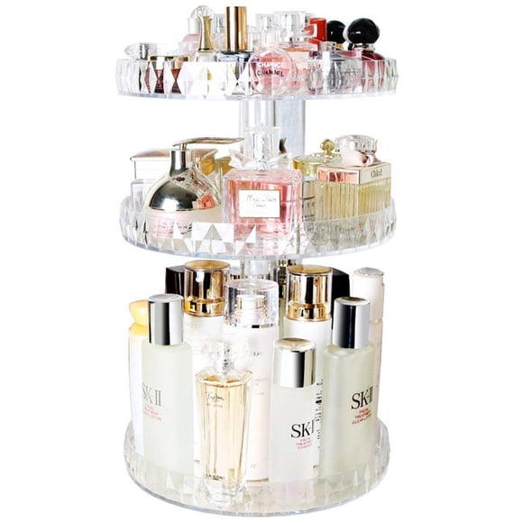 Organizador de perfumes BOTIDE Diamond Pattern 360, acrílico giratorio