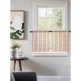 thumbnail image 3 of Orange Gray Botanical Tier Curtains 36 Inch Length,Sheer Curtains for Bedroom Living Room Window Pastoral Spring Summer Leaf Aesthetics Small Half Window Kitchen Curtains & Drapes 27.5"x36" 2 Panels, 3 of 6