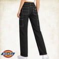 thumbnail image 4 of Dickies Womens Work Pants - Twill Cotton Slim Fit Roll Hem Carpenter Pants for Women with Pockets, 4 of 6