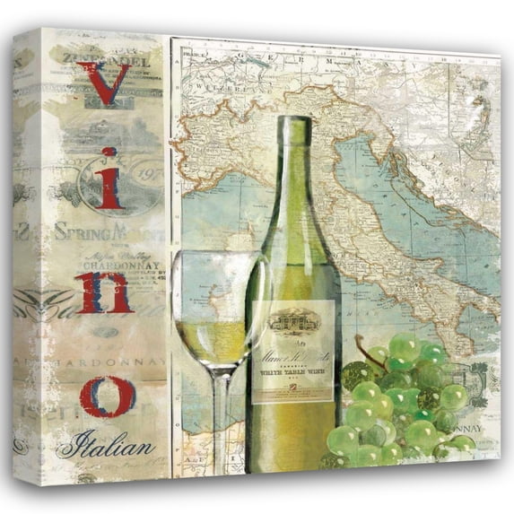 Carol Robinson 15x15 Gallery Wrapped Canvas Wall Art Titled - Vino