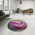 thumbnail image 4 of Ahgly Company Machine Washable Indoor Rectangle Transitional Dark Raspberry Purple Area Rugs, 3' x 5', 4 of 7