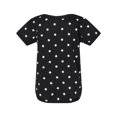 thumbnail image 2 of Rabbit Skins Baby Soft Short-Sleeve Bodysuit (4400) Black-White Dot, 18M, 2 of 4