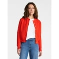 thumbnail image 3 of Time and Tru Women's Textured Knit Cardigan Sweater with Long Sleeves, Sizes XS-XXXL, 3 of 8