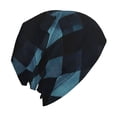 thumbnail image 3 of Adult Knitted Cap 11 X 10.6 In Two-Layer Design Breathable Light Dry And Easy Care Covering All Antiskid Anti-Wrinkle Darkcyan Buffalo Plaid Check Tartan Scotland_1, 3 of 8