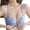 Sky Blue, variant on Bra for Large Bust Front-Close T-Back Seamless Unlined Wireless Bra in French Cut for Plus Size No Steel Ring Full Support Beige 75C