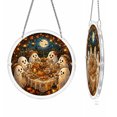 thumbnail image 6 of Round Transparent Acrylic Puzzle Suncatcher Hanging Halloween Decor, Halloween Decorations Indoor Gothic Haunted House Ornament, Home Decor & Wall Decor for Window Wall Hanging-D, 6 of 7