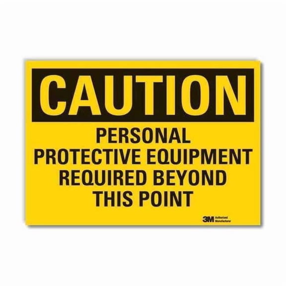Lyle Caution Sign,7 in. H,Vinyl LCU3-0440-RD_10x7