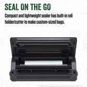 LEM MaxVacGo Cordless Vacuum Sealer, with Integrated Roll Holder and Cutter